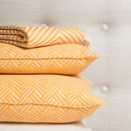 Throw Oslo Wool Cotton - Yellow Saffron - 120x150cm