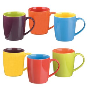 Set van 6 cappuccinomokken - Harlekijn