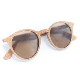 Damen-Sonnenbrille mit UV-Schutz aus Kork (einschließlich Etui L-500) L-858