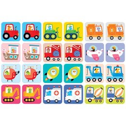 Suuuper Rozmiar Memory Game Vehicles 2+