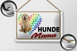 Tin sign saying 18x12cm dogs mom heart decoration
