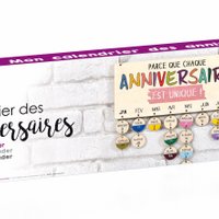 BIRTHDAYS CALENDAR IN WOOD 400x120x5mm