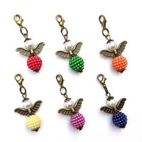 Guardian angel "Heide" keychain, 6-series set, bronze color