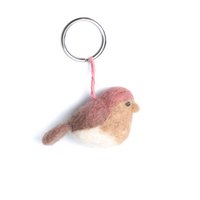 Schlüsselanhänger Vogel rosa
