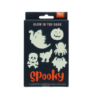 Glow in the Dark Stick -on Formes (Box of 12) - Spooky