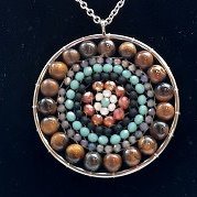 Mandala necklace Tiger's Eye