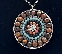 Mandala necklace Tiger's Eye