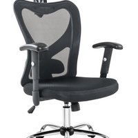 Zwarte bureaustoel met mesh hoofdsteunen