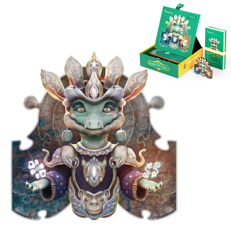 Ankh The Grower - Puzzle en bois sur le thème du crocodile