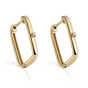 Diamond hoop earrings 0.01 Cts HSI2