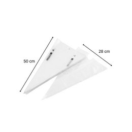 Set de 100 poches à douilles professionnelles jetables 50 cm et Verre doseur transparent en plastique 1 litre FM Professional