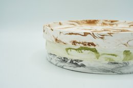Tallerken - Marmor-Look - Håndlavet