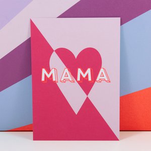 Postcard Mama made of recycled paper