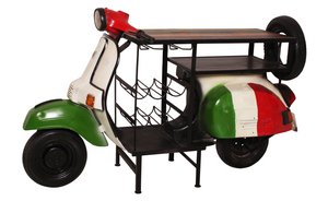 Bartafel "Italië" gemaakt van een gerecyclede scooter