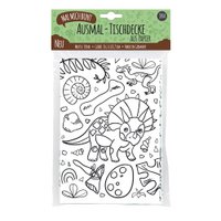 Coloring tablecloth motif Dino