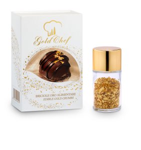 125mg EETBARE GOUD CRUMBS 23kt, zoutvaatje