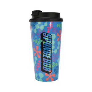 Spongebob Schwammkopf Thermobecher, 450 ml, Trinkbecher mit SpongeBob und Patrick, Geschenkidee für Fans von Bikini Bottom, Offizielles Merch