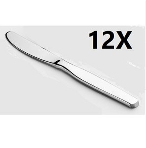 Set von 12 x normalen Tischmesser, Liso, polierter Edelstahl
