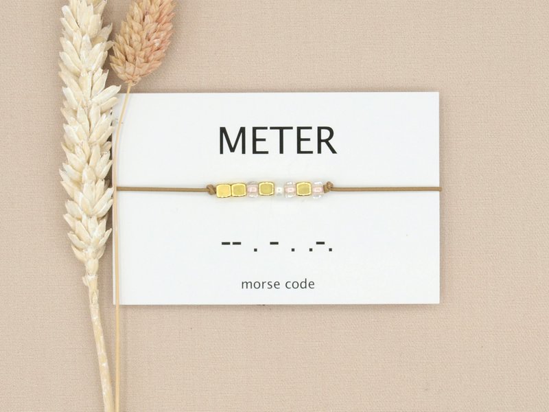 Morse code armband meter (zilver,rosé goud,goud)