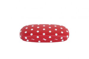 Glasses case Polka dot red 16x3,5 cm Isabelle Rose