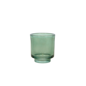 Grüne Glas Teelichthalter Ø7,5 x H.8,5 cm