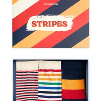 Organic socks gift set Stripes, 3-pack - 3 pairs of colorful striped socks