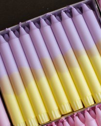 Taper candles - two/coloured pastel