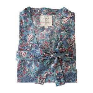 “Jeana” floral cotton kimono