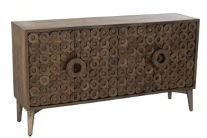 J-Line Buffet 4 Deuren Mangohout/Mdf Bruin