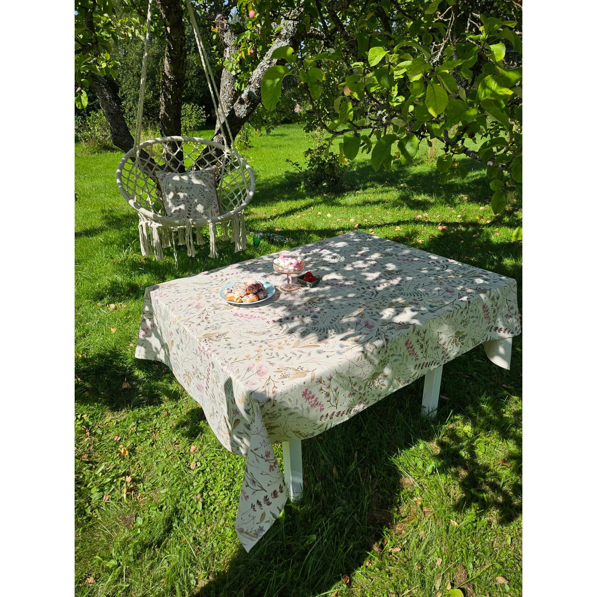 Rectangular Tablecloth, Linen-Cotton Mix, Printed | Aitana