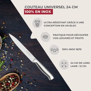 Santoku kitchen knife 18 cm blade Nirosta Star