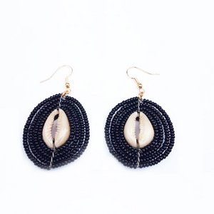 Bawa Hope Masai Beads Shell earrings