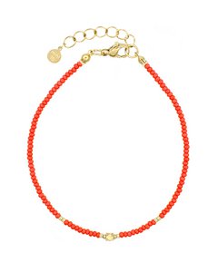 Elegance Anklet - Coral Red