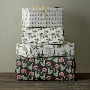 GESCHENKPAPIER - BLOEMEN EN KRUIDEN - RECYCLE 4 VELLEN