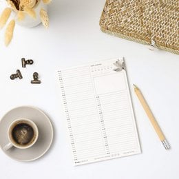 Prikkelarme A5 dagplanner 'Lotus' schrijfblok