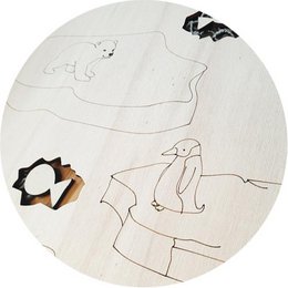 Trofast indsats Ikea Flisa bord. Vinter tema
