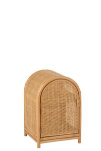 J-Line Ellen Rotan kast - 2 deuren - jute - naturel - S