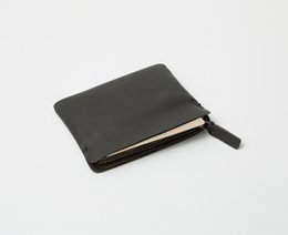 Leather "Zipper S" purse