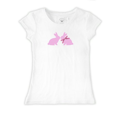 Meisjes t-shirt konijn met strik