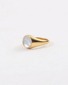 Ronde schelpring goud