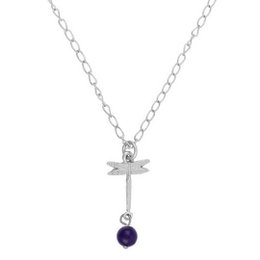 Ensemble collier et boucles d'oreilles libellule lapis-lazuli