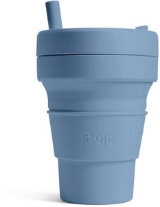 Stojo - Biggie Cup 470 ml Steel - Blauw