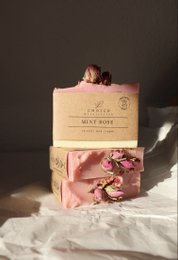 Naturseife "Mint Rose", vegan, palmölfrei