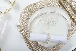 Set von 4 Kreisen Perlenhandtücher