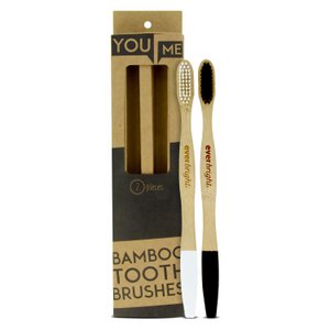 Everbright You & Me Bambuszahnbürsten - 2 Stück