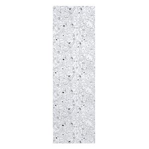 Tafelloper rechthoekig Modern Art wit L.140 cm