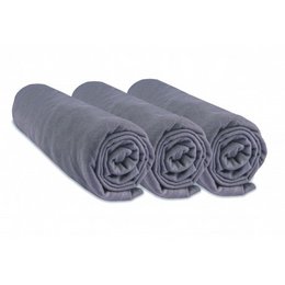 Set of 3 100% Cotton Jersey Fitted Sheets - 60x120cm
