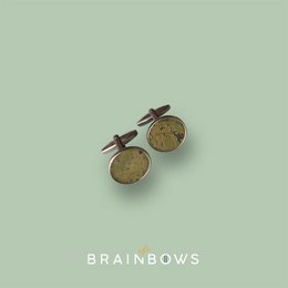 stainless steel CUFFLINKS with cork fabric
