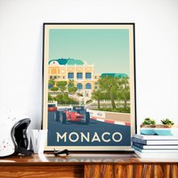 Monaco Vintage Poster | Poster City Monaco Côte d'Azur France