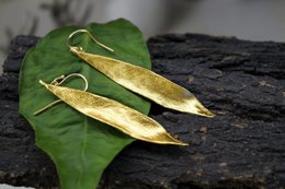 Gold Olive Leaf Earrings, 14K Gold Plated Jewelry, Dangle Earrings, Handmade Boho Jewelry Gift, Birthday Gift for Women, Nature Inspired